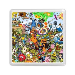 Cartoon Characters Tv Show  Adventure Time Multi Colored Memory Card Reader (square) by Sarkoni