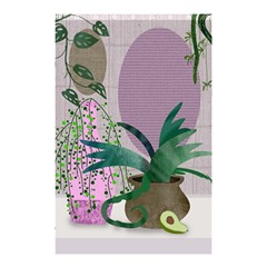 Botanical Plants Green Sheet Art Shower Curtain 48  X 72  (small)  by Sarkoni