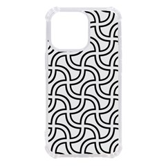 Pattern Monochrome Repeat Black And White Iphone 13 Pro Tpu Uv Print Case by Pakjumat
