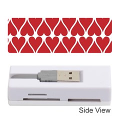 Hearts Pattern Seamless Red Love Memory Card Reader (stick) by Apen