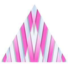 Geometric 3d Design Pattern Pink Wooden Puzzle Triangle by Apen