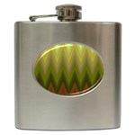 Zig Zag Chevron Classic Pattern Hip Flask (6 oz)