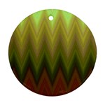 Zig Zag Chevron Classic Pattern Round Ornament (Two Sides)