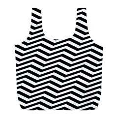 Zigzag Chevron Pattern Full Print Recycle Bag (l) by Dutashop