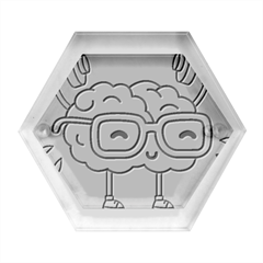 Brain Motivation Mental Activity Hexagon Wood Jewelry Box by Modalart
