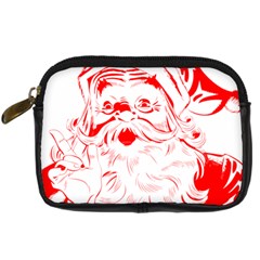 Santa Claus Red Christmas Digital Camera Leather Case by Modalart