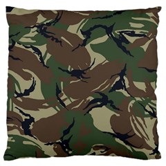 Camouflage Pattern Fabric Standard Premium Plush Fleece Cushion Case (two Sides) by Bedest