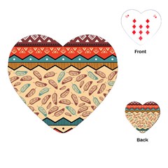 Ethnic-tribal-pattern-background Playing Cards Single Design (heart) by Apen