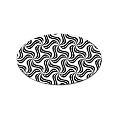 Soft Pattern Repeat Monochrome Sticker Oval (10 Pack)