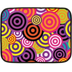 Abstract Circles Background Retro Fleece Blanket (mini) by Ravend