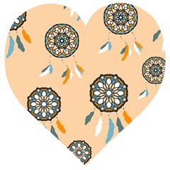 Dreamcatcher Pattern Pen Background Wooden Puzzle Heart by Ravend