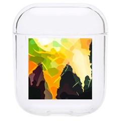 Forest Trees Nature Wood Green Hard Pc Airpods 1/2 Case by Ravend