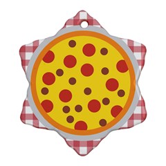 Pizza Table Pepperoni Sausage Ornament (snowflake) by Ravend