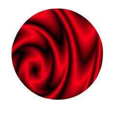 Background Red Color Swirl Mini Round Pill Box