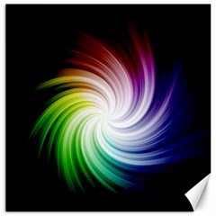 Rainbow Swirl Twirl Canvas 12  X 12 