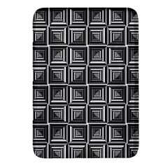 Pattern Op Art Black White Grey Rectangular Glass Fridge Magnet (4 Pack)
