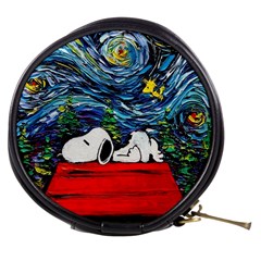 Dog House Vincent Van Gogh s Starry Night Parody Mini Makeup Bag by Modalart