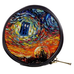 Tardis Starry Night Doctor Who Van Gogh Parody Mini Makeup Bag by Modalart