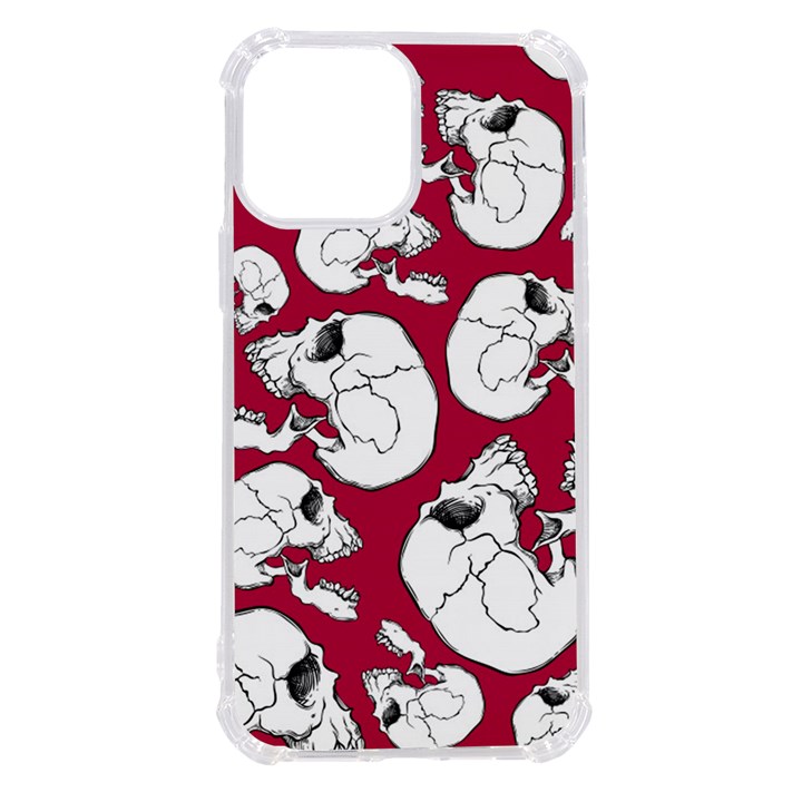 Terrible Frightening Seamless Pattern With Skull iPhone 13 Pro Max TPU UV Print Case