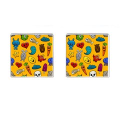 Graffiti Characters Seamless Ornament Cufflinks (square) by Bedest