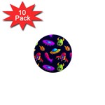 Space Pattern 1  Mini Magnet (10 pack)  Front
