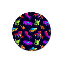 Space Pattern Rubber Coaster (round) by Bedest