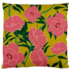 Pink Flower Seamless Pattern Large Cushion Case (two Sides) by Bedest