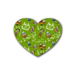 Seamless Pattern With Kids Rubber Heart Coaster (4 Pack) by Bedest