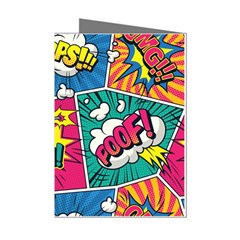 Comic Colorful Seamless Pattern Mini Greeting Cards (pkg Of 8) by Bedest