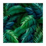 Tropical Green Leaves Background Medium Glasses Cloth (2 Sides)