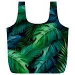 Tropical Green Leaves Background Full Print Recycle Bag (XXL)