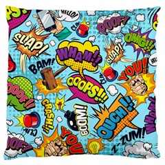 Comic Elements Colorful Seamless Pattern Large Cushion Case (one Side) by Bedest