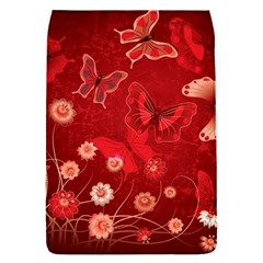 Four Red Butterflies With Flower Illustration Butterfly Flowers Removable Flap Cover (s) by Pakjumat