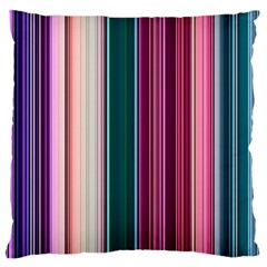 Vertical Line Color Lines Texture Standard Premium Plush Fleece Cushion Case (two Sides) by Pakjumat