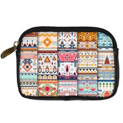 Pattern Texture Multi Colored Variation Digital Camera Leather Case
