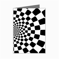 Geomtric Pattern Illusion Shapes Mini Greeting Card by Pakjumat