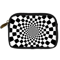 Geomtric Pattern Illusion Shapes Digital Camera Leather Case