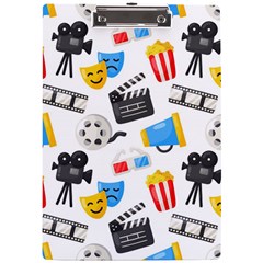 Cinema Icons Pattern Seamless Signs Symbols Collection Icon A4 Acrylic Clipboard