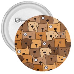 Cute Dog Seamless Pattern Background 3  Buttons