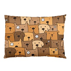 Cute Dog Seamless Pattern Background Pillow Case