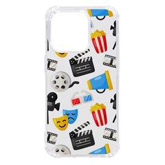 Cinema Icons Pattern Seamless Signs Symbols Collection Icon Iphone 14 Pro Tpu Uv Print Case