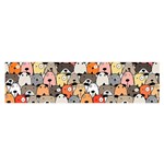 Cute Dog Seamless Pattern Background Oblong Satin Scarf (16  x 60 )