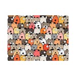 Cute Dog Seamless Pattern Background Premium Plush Fleece Blanket (Mini)