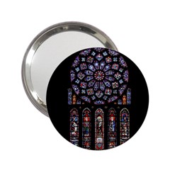 Chartres Cathedral Notre Dame De Paris Stained Glass 2 25  Handbag Mirrors