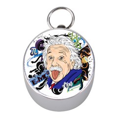 Albert Einstein Physicist Mini Silver Compasses