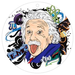 Albert Einstein Physicist Uv Print Acrylic Ornament Round by Maspions