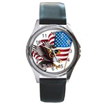 American Eagle Clip Art Round Metal Watch