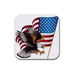 American Eagle Clip Art Rubber Coaster (Square)
