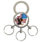 American Eagle Clip Art 3-Ring Key Chain