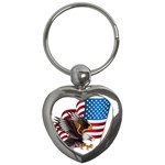 American Eagle Clip Art Key Chain (Heart)